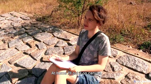 Gay blond twink, cum on chest, gay cum on chest