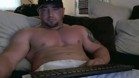 steaming bodybuilder